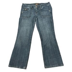 Z Cavaricci Bootcut Faded Jeans Mild Distressing Size 18